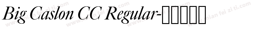 Big Caslon CC Regular字体转换